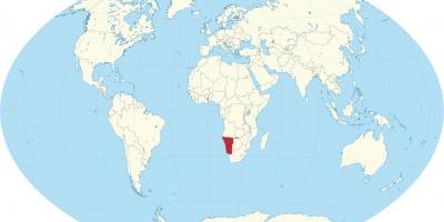 Ναμίμπια θέση στον παγκόσμιο χάρτη