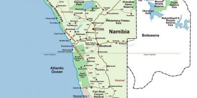 Ο χάρτης της Ναμίμπια